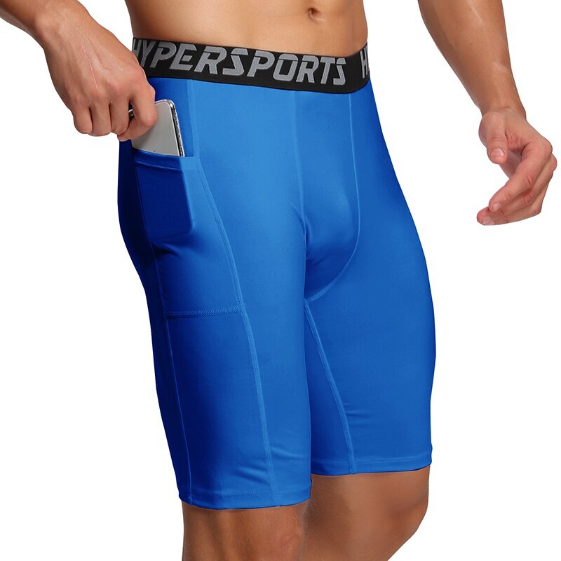 MEN'S COMPRESSION RUNNING SHORTS - BLUE