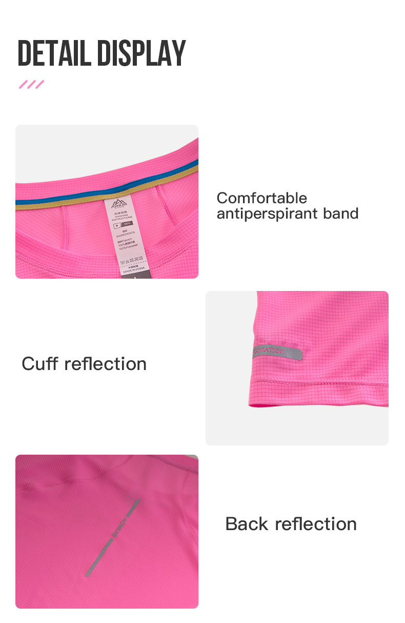 Aonijie Men Sports Shirts FM5178 - PINK SMALL