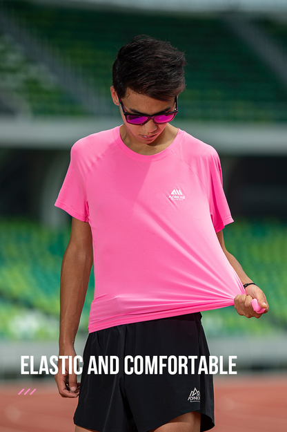 Aonijie Men Sports Shirts FM5178 - PINK LARGE