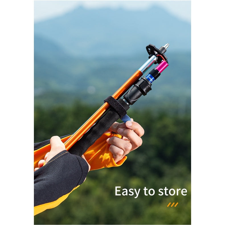 Aonijie Running Trekking Pole Aluminum Alloy Hiking Sticks Adjustable E4208 - 1 PC 110-130cm RAINBOW