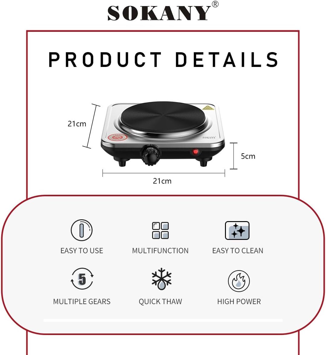 Sokany INDUCTION COOKER  1000W