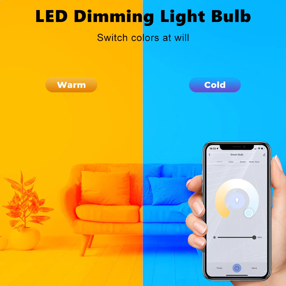 Tuya GU10 Wi-Fi Smart Light LED Bulbs Smart Life Remote Control Work with Alexa, Google Home