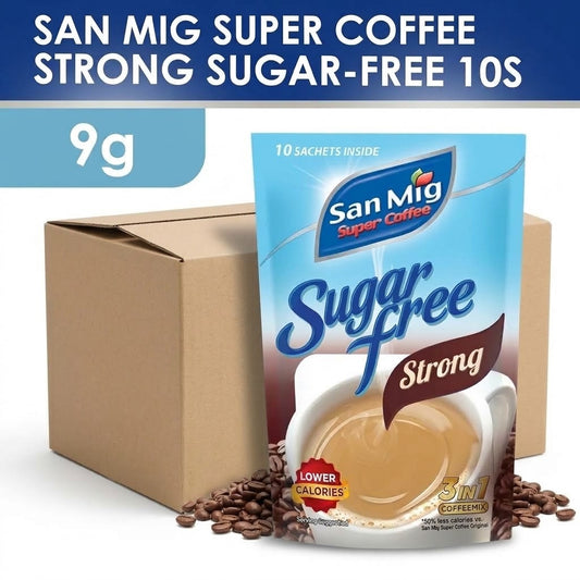 1 CASE - SAN MIG Super Coffee Strong Sugar-Free (SUP) (10g x 10sachet) - 30 packs