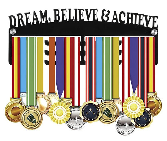 DREAM, BELIEVE & ACHIEVE Medal Hanger (Metal)