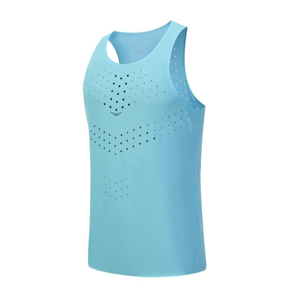 Sportex Ultra Light 50G Seamless Quick Dry Running Singlet for Men & Women - AQUA BLUE