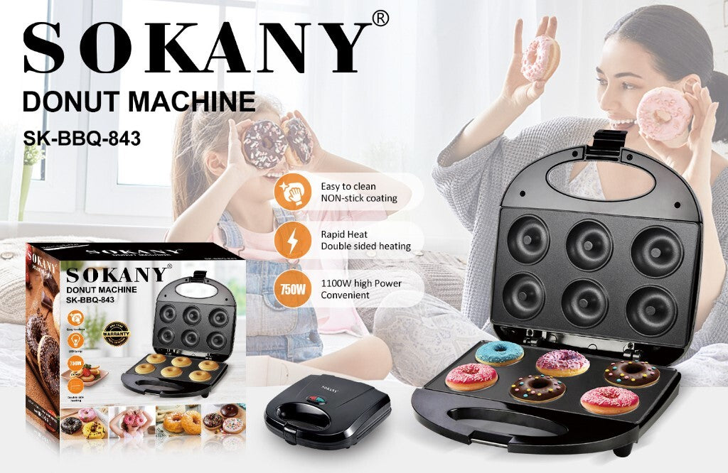 Sokany 6 HOLES DONUT MAKER 750W