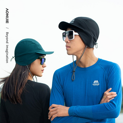 Aonijie OUTDOOR SPORTS WARM CAP E4613 for Men and Women -- BLACK