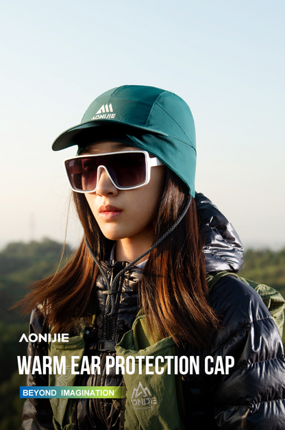 Aonijie OUTDOOR SPORTS WARM CAP E4613 for Men and Women -- BLACK