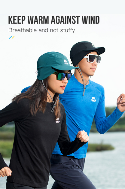 Aonijie OUTDOOR SPORTS WARM CAP E4613 for Men and Women -- BLACK