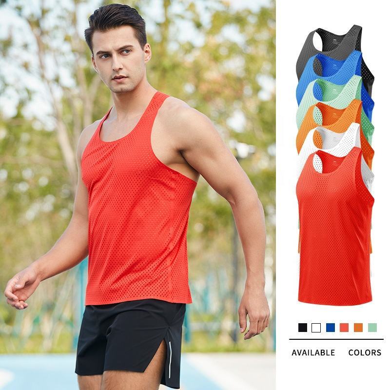 Sportex Ultra Light 61G Seamless Quick Dry Running Singlet for Men & Women - ORANGE