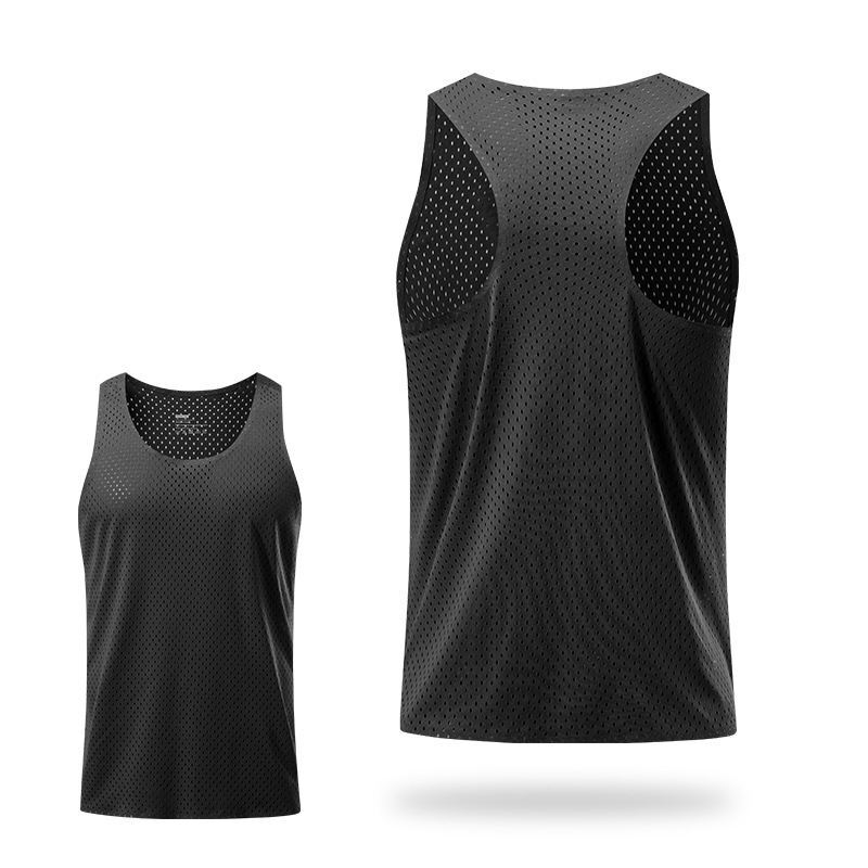 Sportex Ultra Light 61G Seamless Quick Dry Running Singlet for Men & Women - BLACK