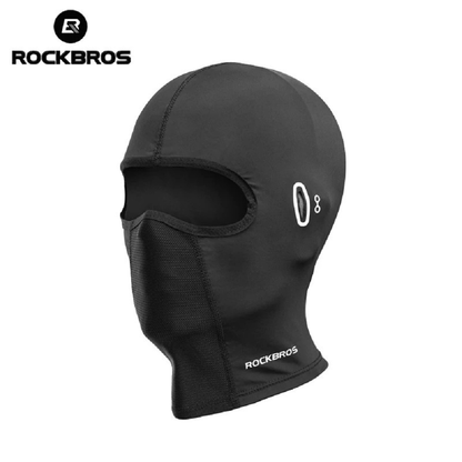 Rockbros Breathable CYCLING Face Mask with holes for Glasses Face/Head Cover -- BLACK