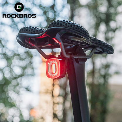 Rockbros BICYCLE LIGHT Q2S Smart IPX6 Waterproof TAIL LIGHT LED USB Rechargeable -- RED