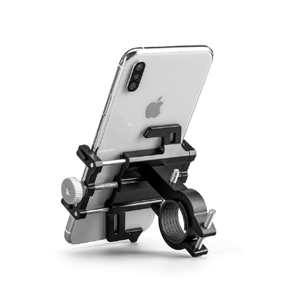 Rockbros Motorcycle Bicycle MOBILE PHONE HOLDER CNC Aluminum Alloy - BLACK