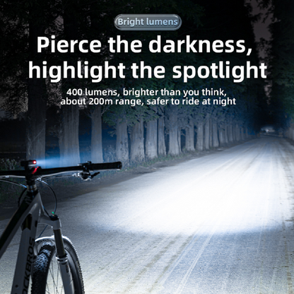 Rockbros USB Rechargeable LED Light Bike Cycling Headlight - BLACK LIGHT