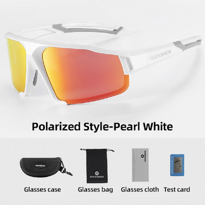 Rockbros POLARIZED SPORTS GLASSES Outdoor Cycling - PEARL WHITE