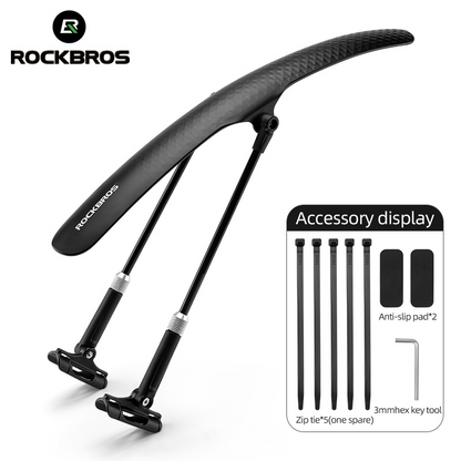 Rockbros Adjustable Front Or Rear FENDER Quick Release Mudguard - TWO PIECES