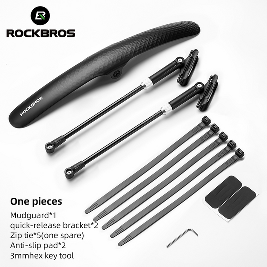 Rockbros Adjustable Front Or Rear FENDER Quick Release Mudguard - TWO PIECES