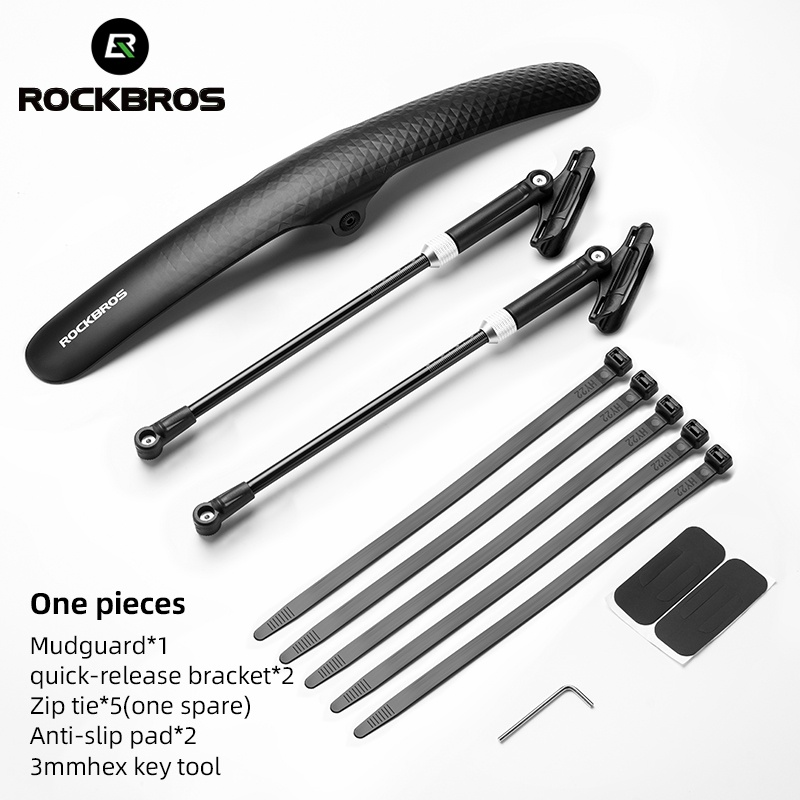 Rockbros Adjustable Front Or Rear FENDER Quick Release Mudguard - ONE PIECE