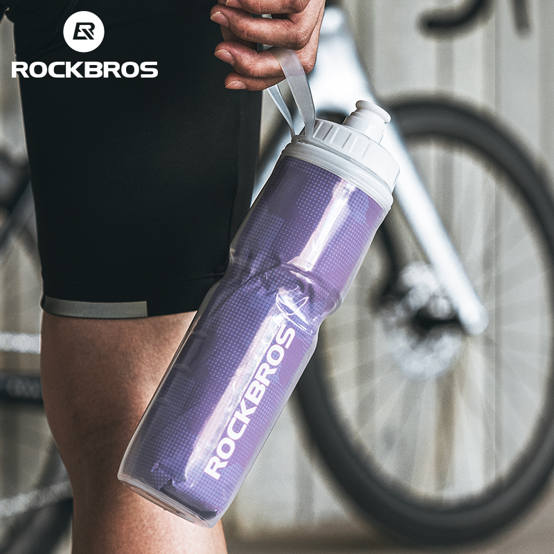 Rockbros INSULATED CYCLING Sports WATER BOTTLE with handle 670ml