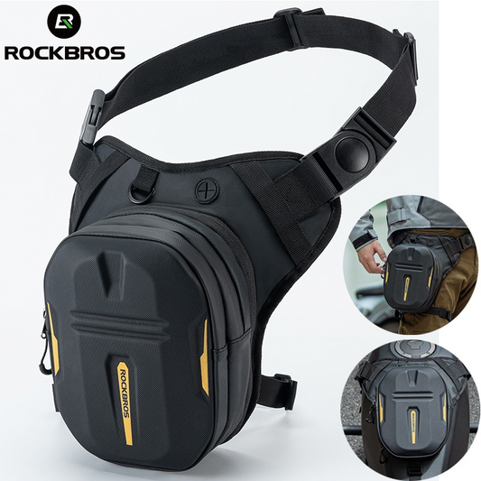 Rockbros Waterproof MOTORCYCLE LEG BAG Multifunctional Magnetic Leg Bag Hard Case