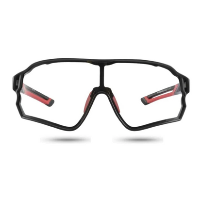 Rockbros PHOTOCHROMIC SPORTS GLASSES With UV400 Protection Coating - RED BLACK