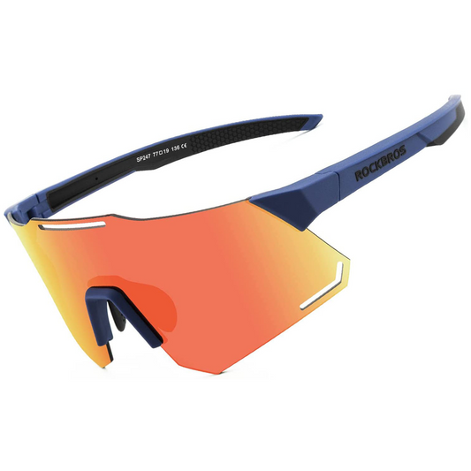 Rockbros SP247 POLARIZED SPORTS CYCLING GLASSES TR90 Frames - BLUE