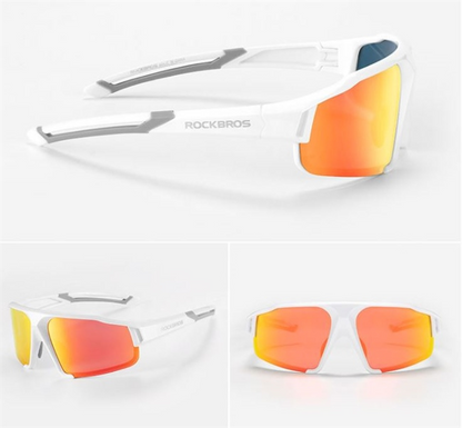 Rockbros POLARIZED SPORTS GLASSES Outdoor Cycling - PEARL WHITE