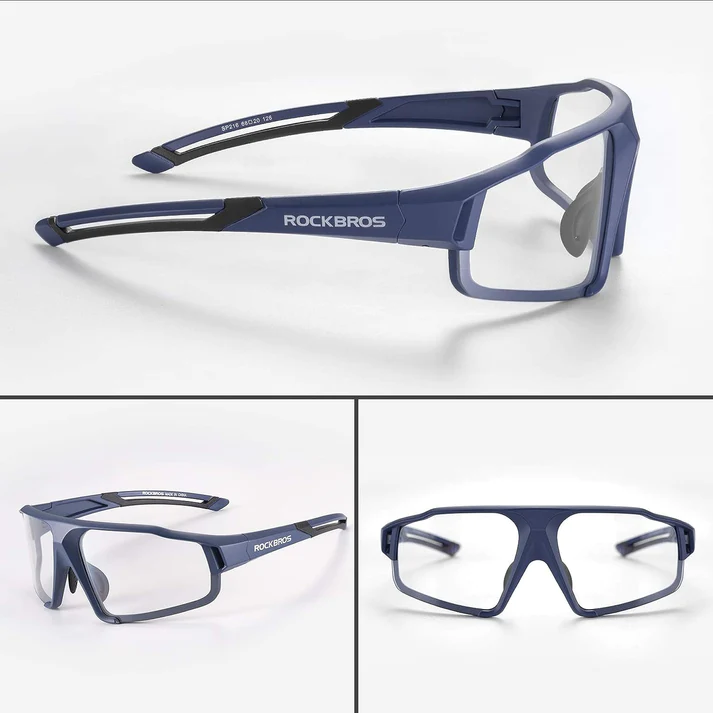 Rockbros PHOTOCHROMIC CYCLING GLASSES UV400 Lens - BLUE