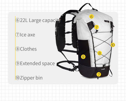 Aonijie C9115 Large-capacity OUTDOOR TRAIL SPORTS Hydration BACKPACK 22L - YELLOW