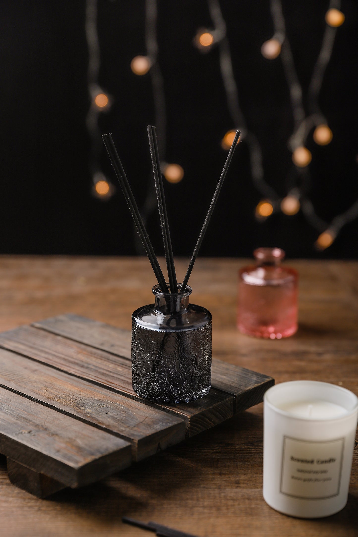 Aromatic Home Fragrance Soy Candle with Scented Oil Reed Diffuser- Gift Set/Souvenirs