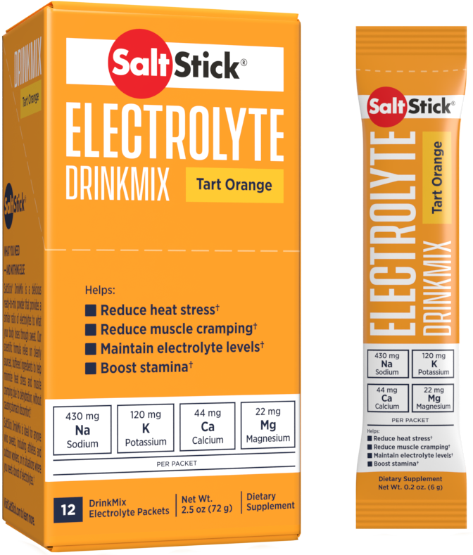 SaltStick DrinkMix - Tart Orange Single-Serve Stick Pack