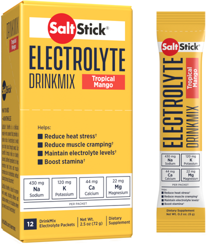 Saltstick DrinkMix Tropical Mango - Single-Serve Stick Pack