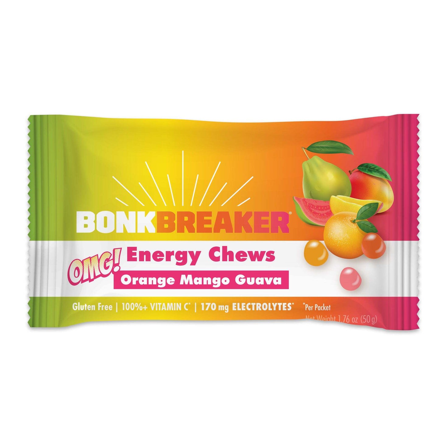 Bonk Breaker Orange, Mango, and Guava Energy Chews - 1 pack