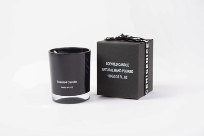 Scented Candle for Aromatherapy Home Fragrance Natural Hand Poured -Black Cup with Box for Gift/Souvenirs