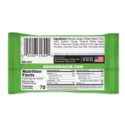 Bonk Breaker Green Apple Energy Chews - 1 pack