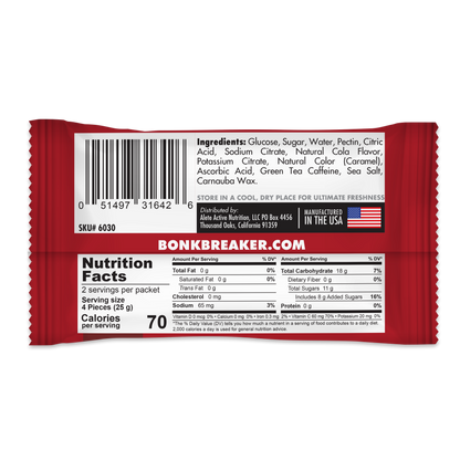 Bonk Breaker Cola w/ Caffeine Energy Chews - 1 pack