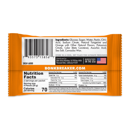 Bonk Breaker Tangerine Orange Energy Chews - 1 pack