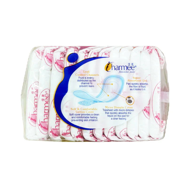1 CASE - CHARMEE Sanitary Napkin for ALL Types of Flow w/o wings (No wings) 12's x 24