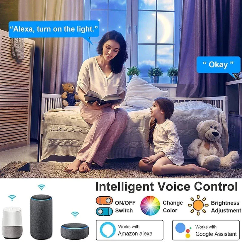 SMATRUL Tuya Wi-fi Smart Ceiling Light LED Bulb RGBCW 24W Dimmable Light - Works With Alexa Google Home (No remote)
