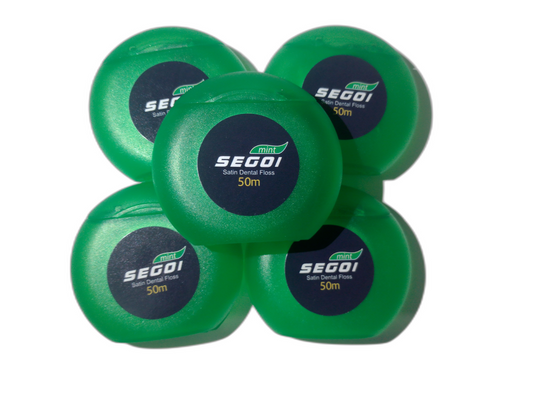 Segoi SATIN MINT DENTAL FLOSS 50m x 5pcs