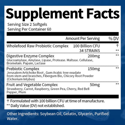 Beworths Probiotic Enzyme Digestion Supporting Capsuless