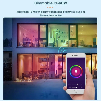Tuya 10W E27 Wi-Fi Light Bulb Smart Life LED 850LM RGB Lamp App Work with Alexa Google Home Dimmable Timer 110v 220v