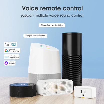 Tuya Smart Plug US Mini Smart Home Type-c Wi-Fi RF433 Outlet Timer APP Voice Works With Alexa Google Home 15A