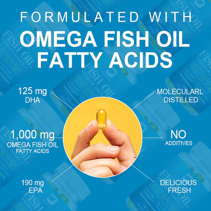 Beworths Fish Oil Premium Omega 3 Capsules Non-GMO Vegetarian