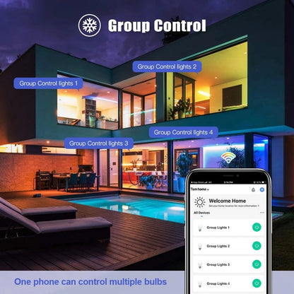Tuya 10W E27 Wi-Fi Light Bulb Smart Life LED 850LM RGB Lamp App Work with Alexa Google Home Dimmable Timer 110v 220v
