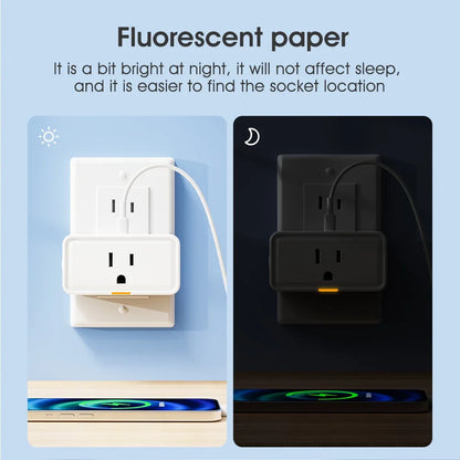 Tuya Smart Plug US Mini Smart Home Type-c Wi-Fi RF433 Outlet Timer APP Voice Works With Alexa Google Home 15A