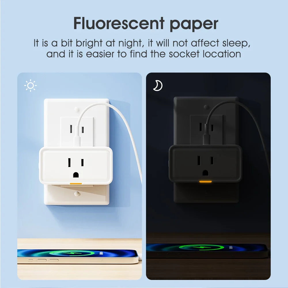 SMATRUL Tuya 15A Smart Plug Outlet WiFi Socket Adaptor - With Type C Port