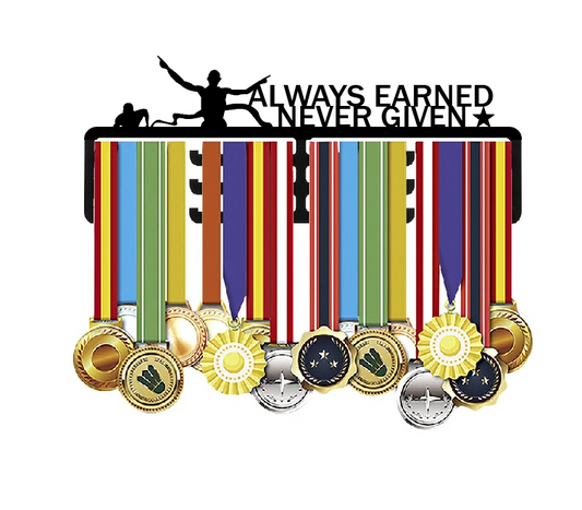 ALWAYS EARNED, NEVER GIVEN Medal Hanger (Metal)