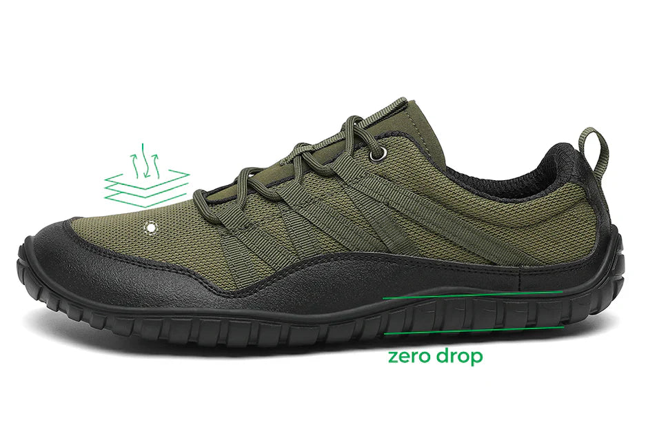 SAGUARO FORESTEP I - Barefoot Minimalist Hiking Shoes - BLACK